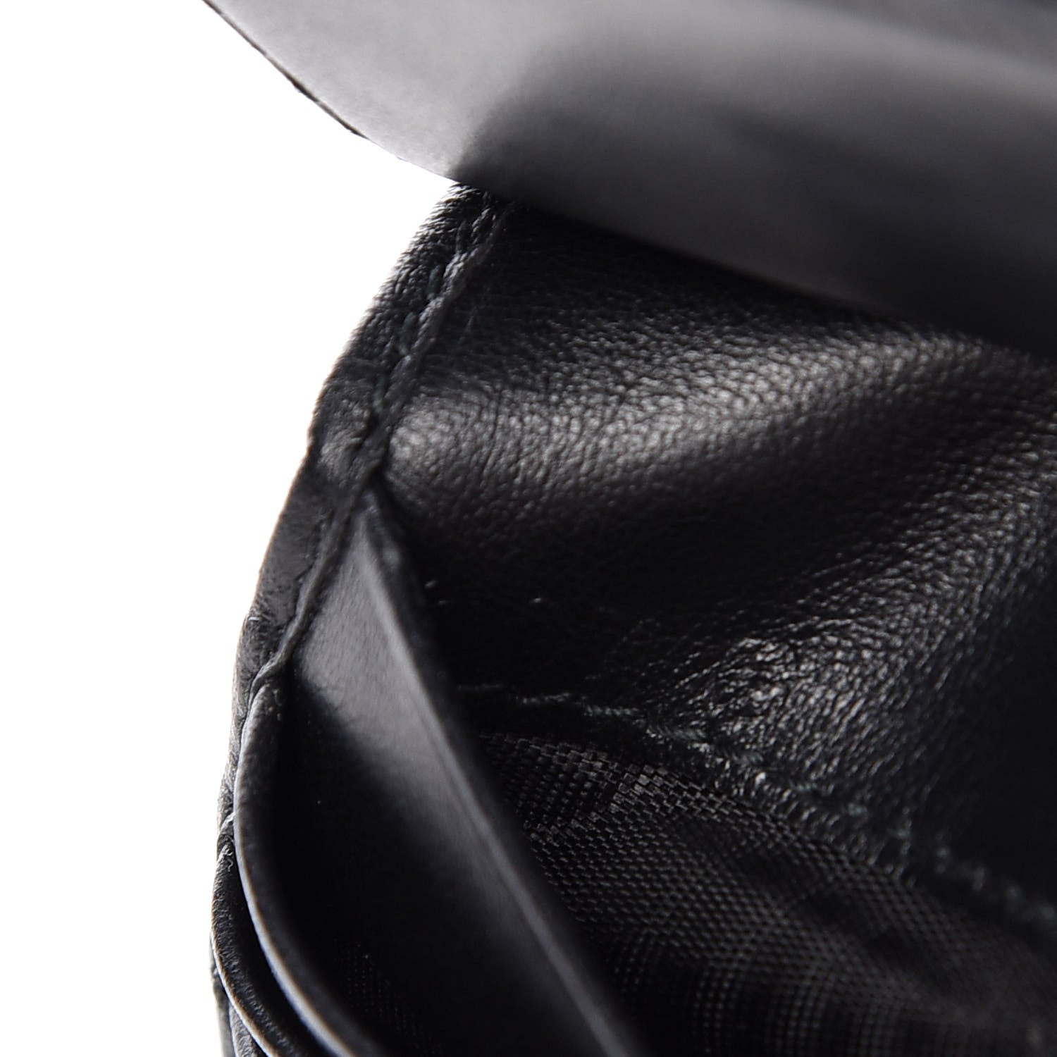 Prada Soft Calfskin Impunture Diagramme Wallet Black 7 of 10