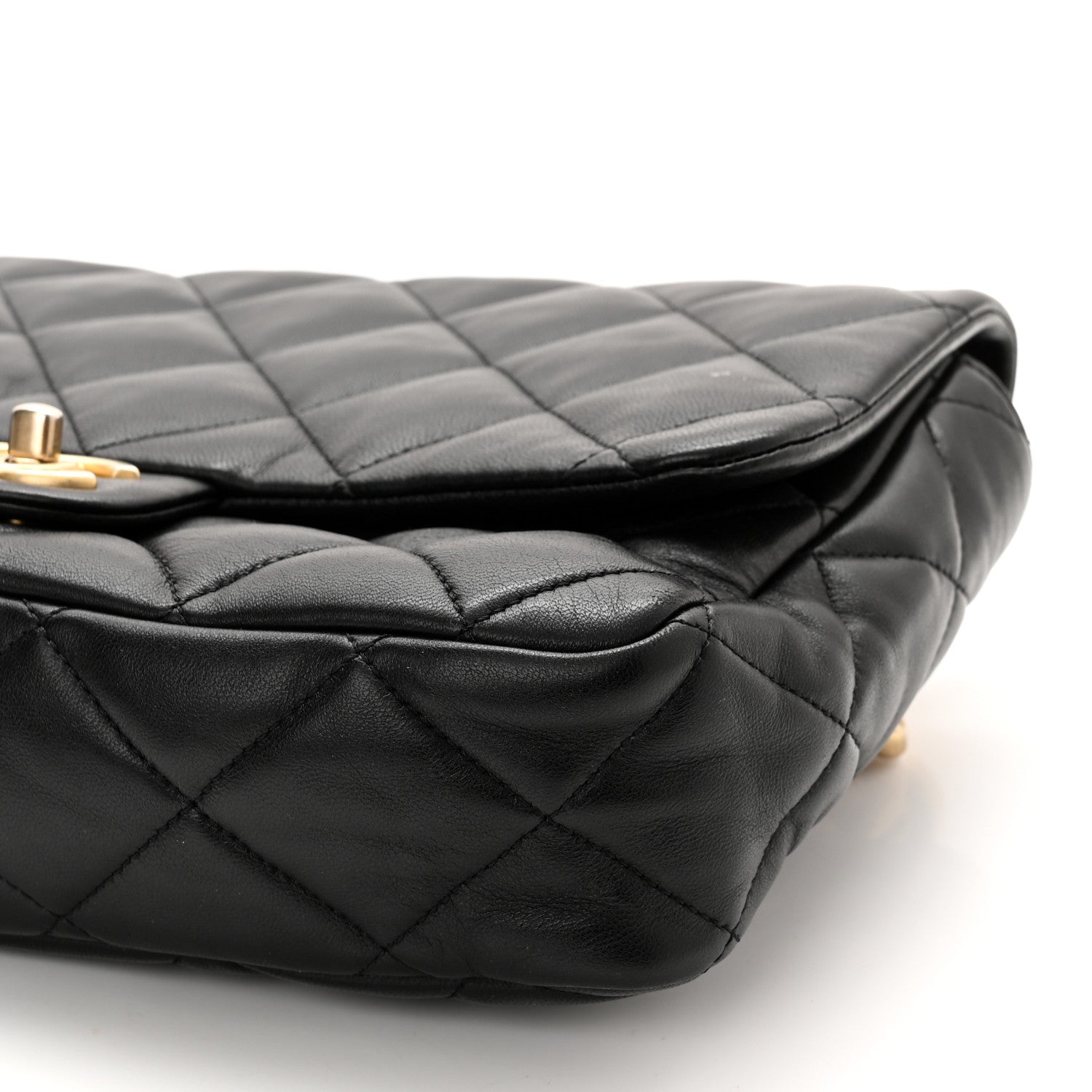 Chanel Lambskin Quilted Large CC Funky Town Flap Black 13 of 14
