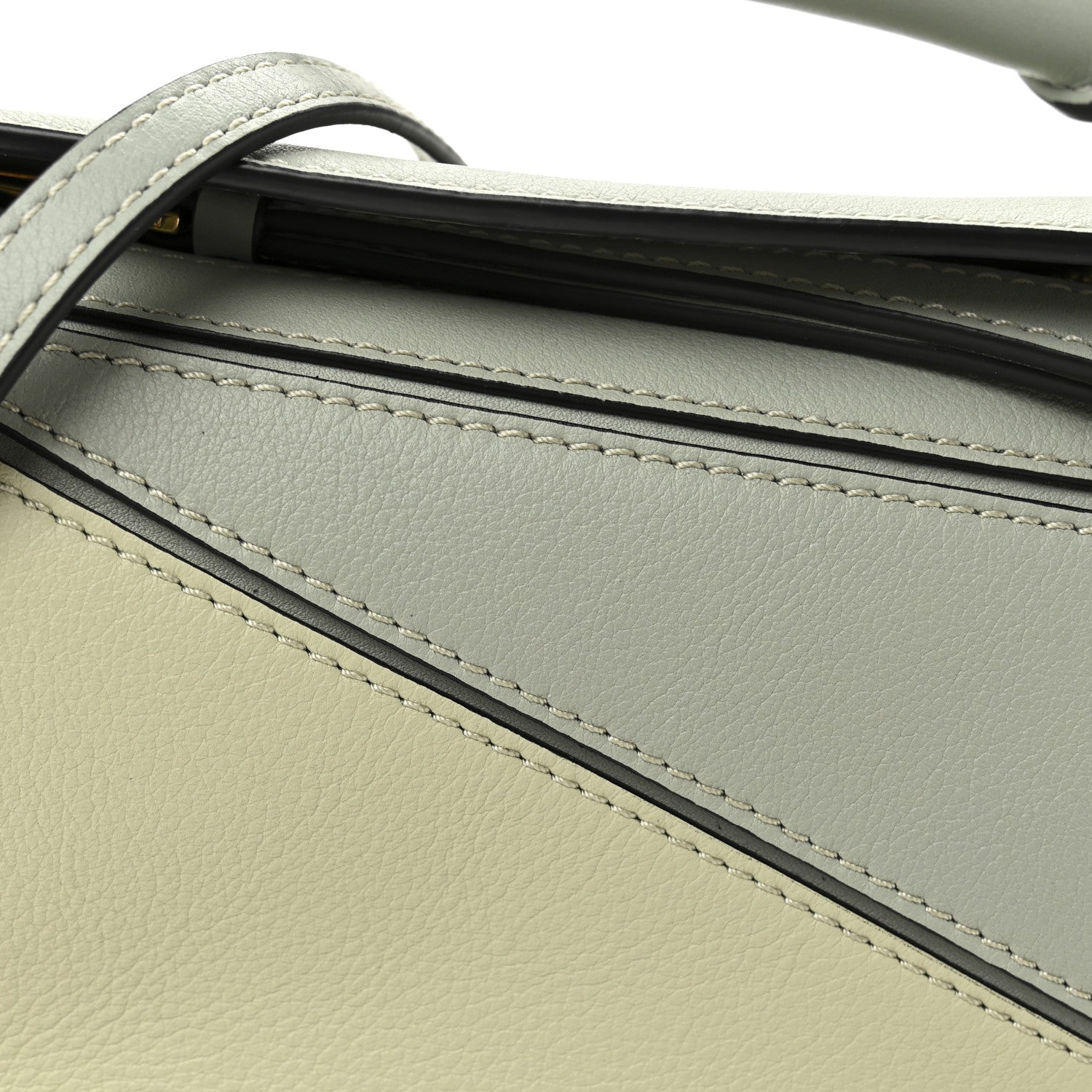 Loewe Calfskin Mini Puzzle Bag Ash Grey Marble Green 8 of 10