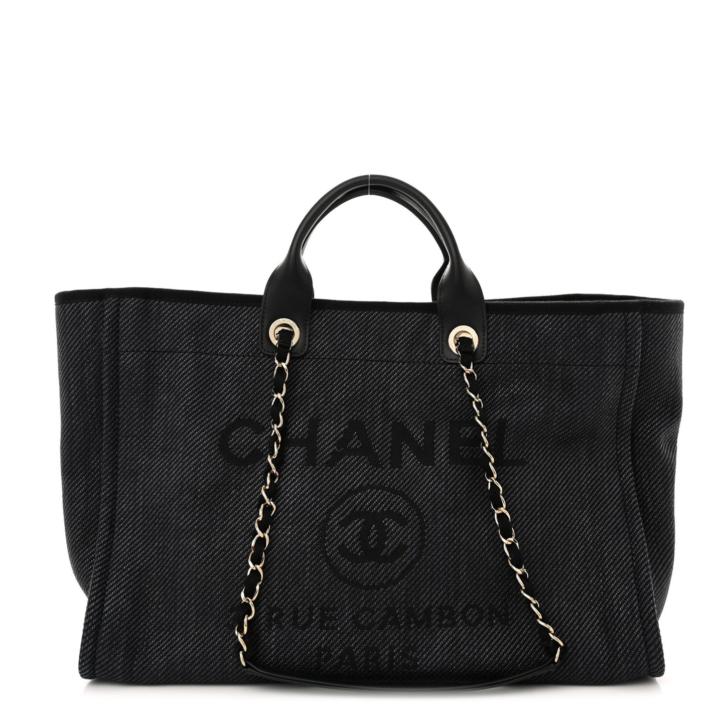 Canvas Medium Deauville Tote Black