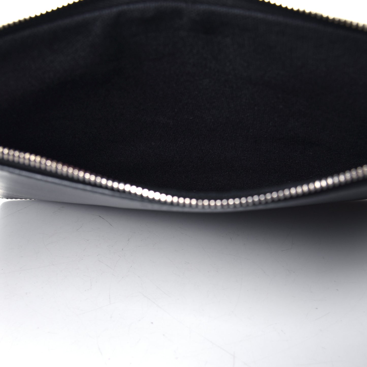 Calfskin Bambi Print Medium Cosmetic Pouch Black