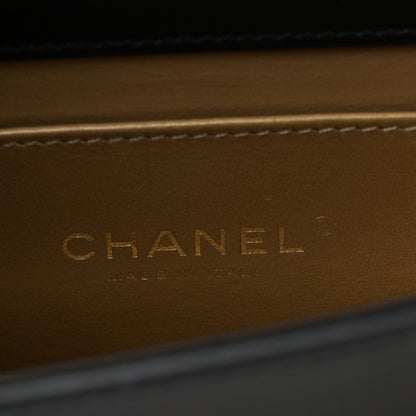 Chanel Calfskin Quilted Crystal Pearl Mini Flap Bag Black 6 of 11