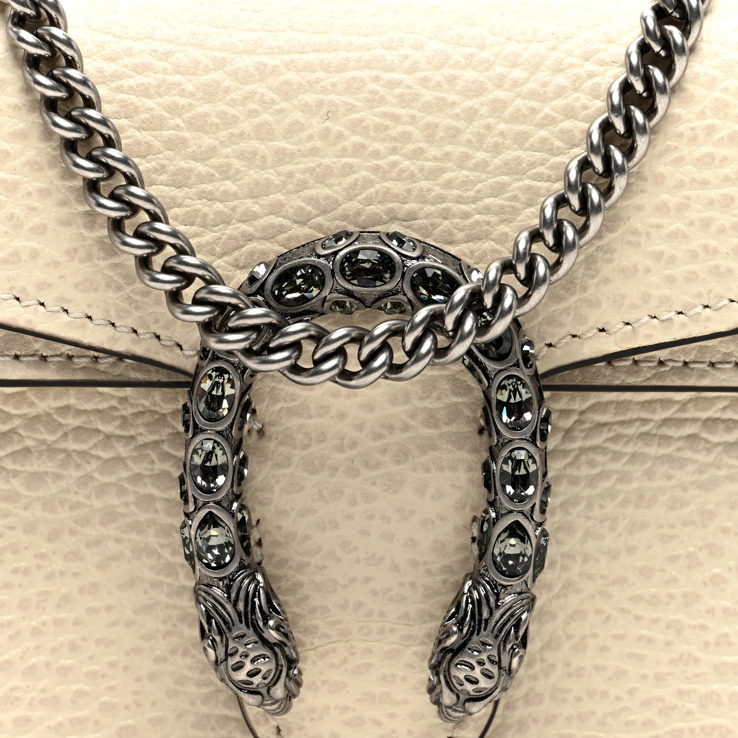 Dollar Calfskin Crystal Super Mini Dionysus Shoulder Bag Mystic White Black Diamond
