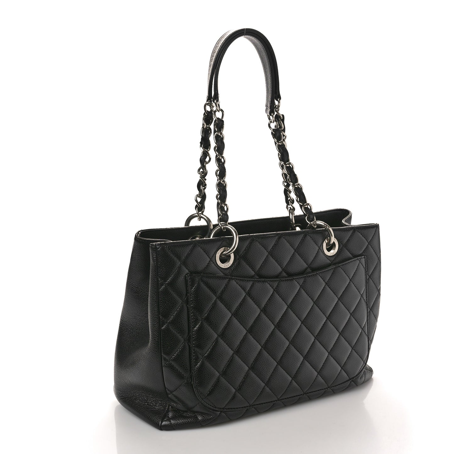 Caviar Quilted Grand Shopping Tote GST Black