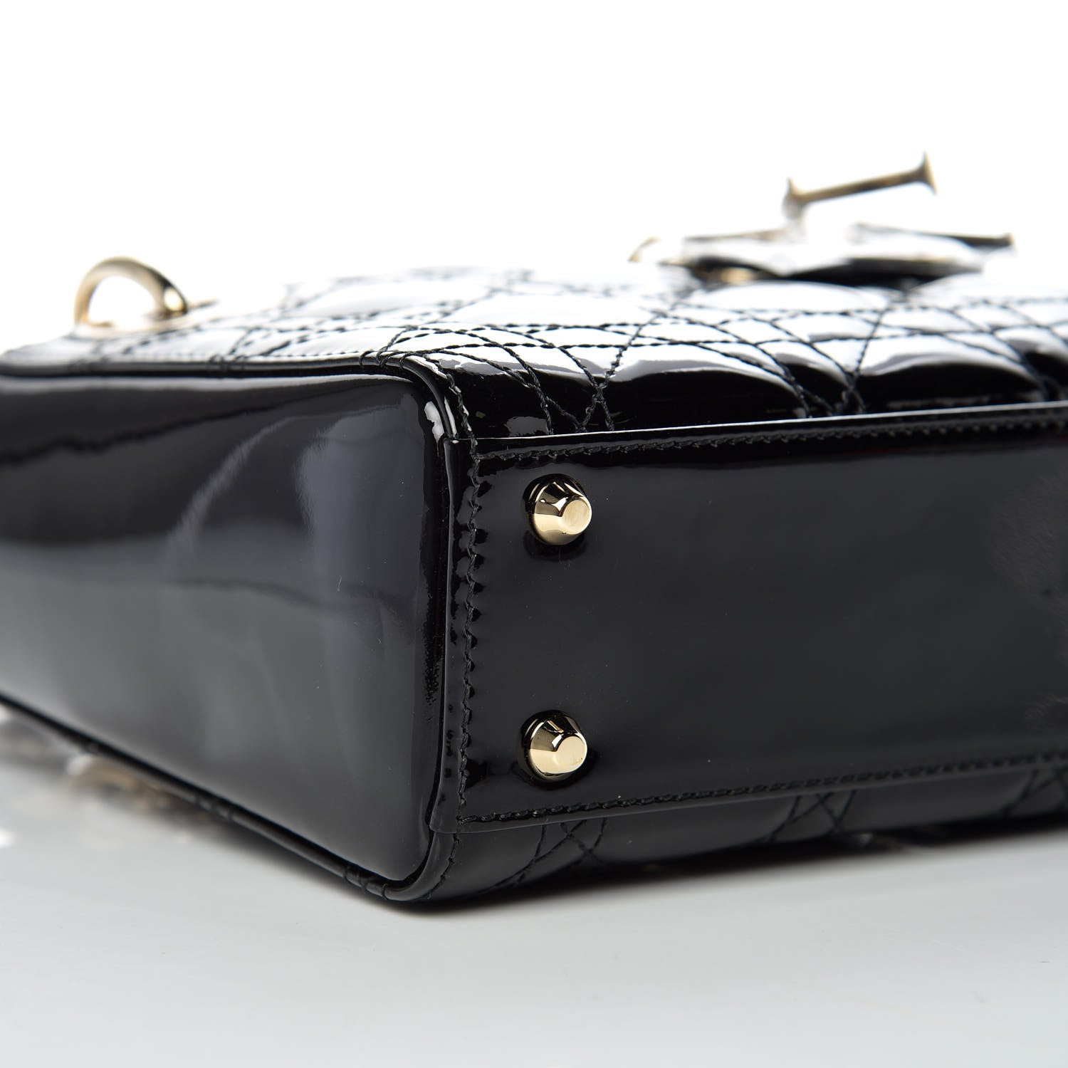 Christian Dior Patent Cannage Mini Lady Dior Black 5 of 10