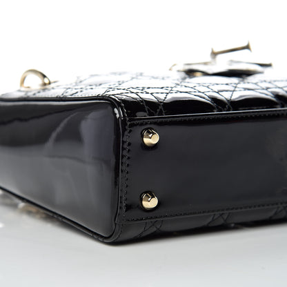 Christian Dior Patent Cannage Mini Lady Dior Black 5 of 10