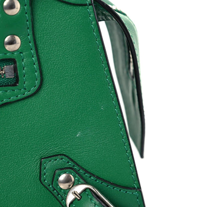 Balenciaga Smooth Calfskin Neo Classic Silver Hardware Mini City Grass Green 12 of 21