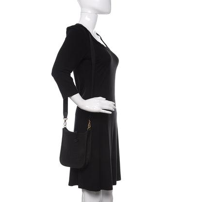 Hermes Taurillon Clemence Evelyne TPM Black 2 of 11