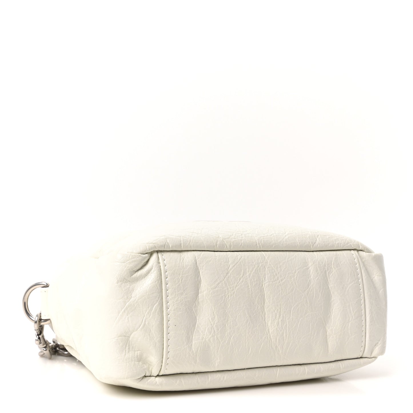 Agneau Arena XS Monaco Camera Shoulder Bag Optic White