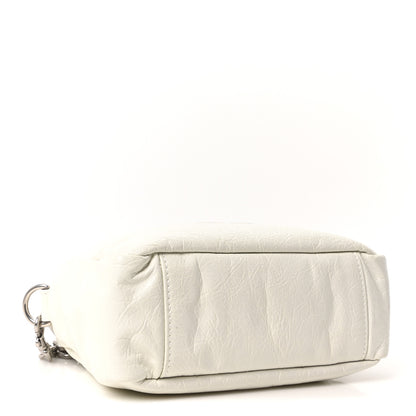 Balenciaga Agneau Arena XS Monaco Camera Shoulder Bag Optic White 4 of 11