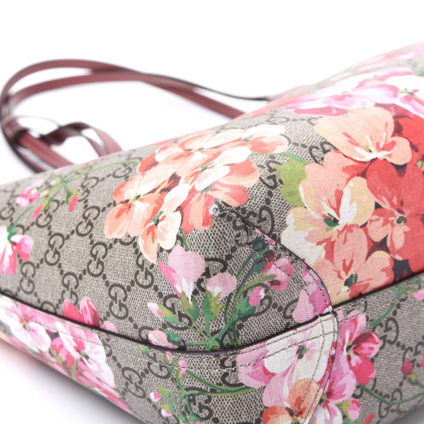 GG Supreme Monogram Blooms Medium Reversible Tote Beige Multicolor Dry Rose