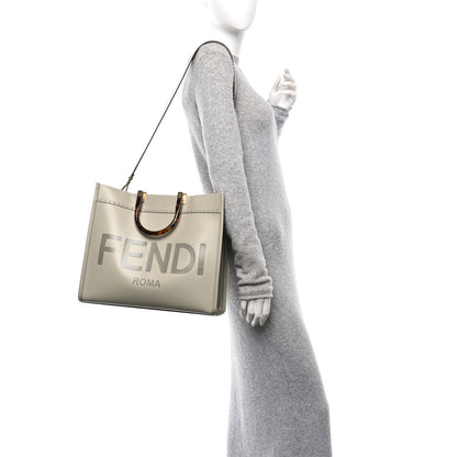 Fendi Vitello King Plexiglass Medium Fendi Sunshine Shopper Tote Green Tea 2 of 12