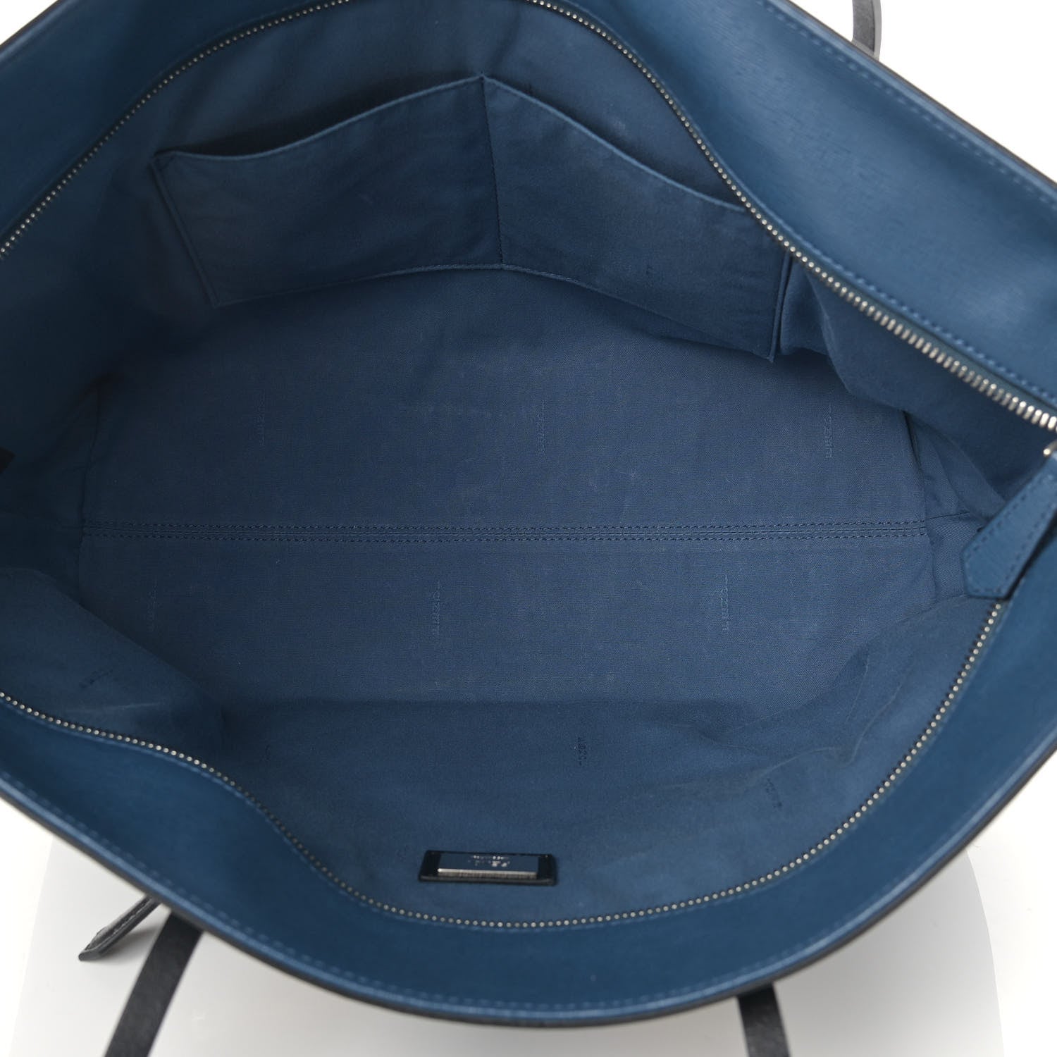 Fendi Vitello Elite Cuoio Monster Buggies Medium Roll Tote Black Multicolor Blue Cobalto 5 of 11