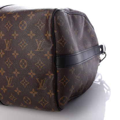 Louis Vuitton Monogram Macassar Keepall Bandouliere 45 8 of 9