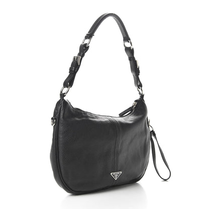 Prada Vitello Daino Hobo Black 3 of 10