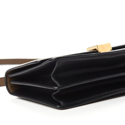 Celine Calfskin Bi-Color Small Case Flap Black Camel 6 of 15