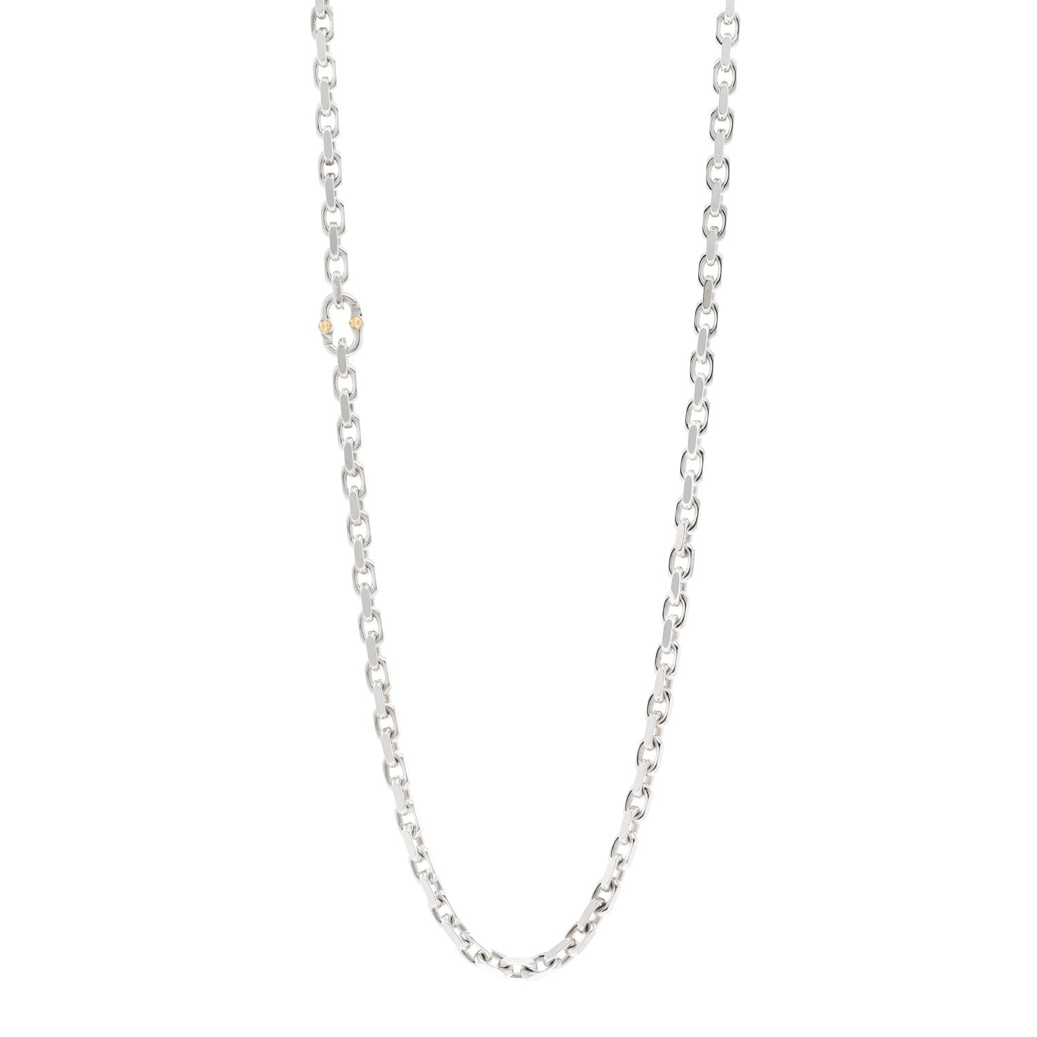 Tiffany Sterling Silver 18K Yellow Gold Makers Chain Necklace 24" 1 of 4