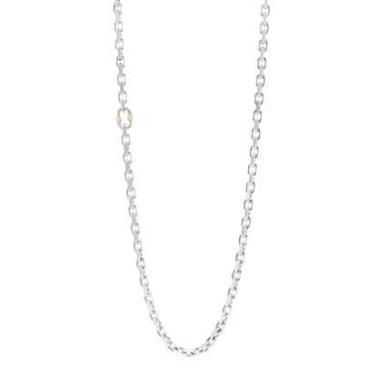 Tiffany Sterling Silver 18K Yellow Gold Makers Chain Necklace 24" 1 of 4