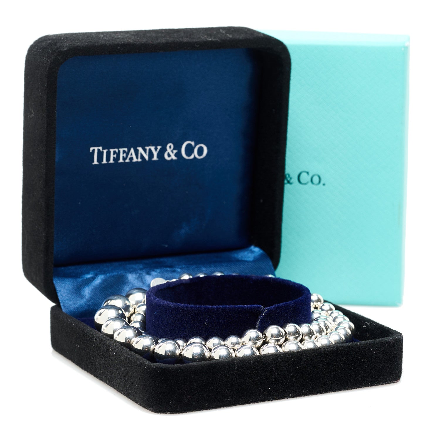 Tiffany Sterling Silver HardWear Graduated Ball Necklace 6 of 6
