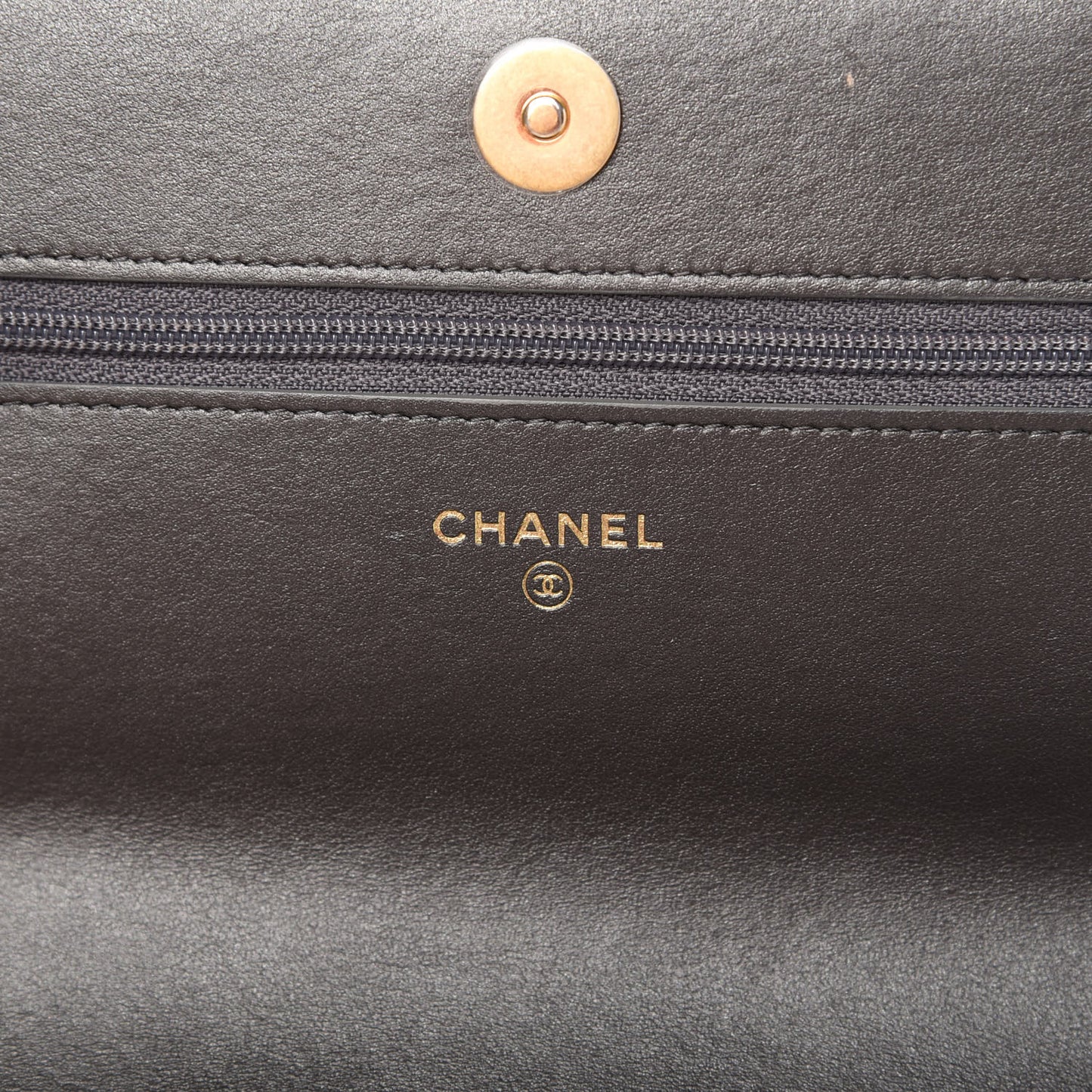 Sequin Quilted Chanel 19 Wallet On Chain WOC Silver
