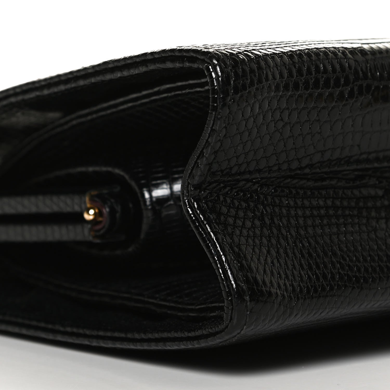 Gucci Lizard Zumi Chain Shoulder Bag Black 9 of 13