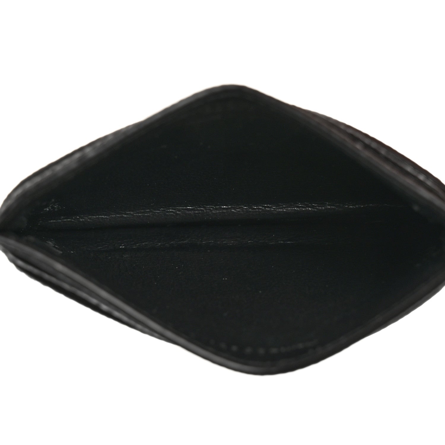 Saint Laurent Grain De Poudre Monogram Credit Card Case Black 5 of 8
