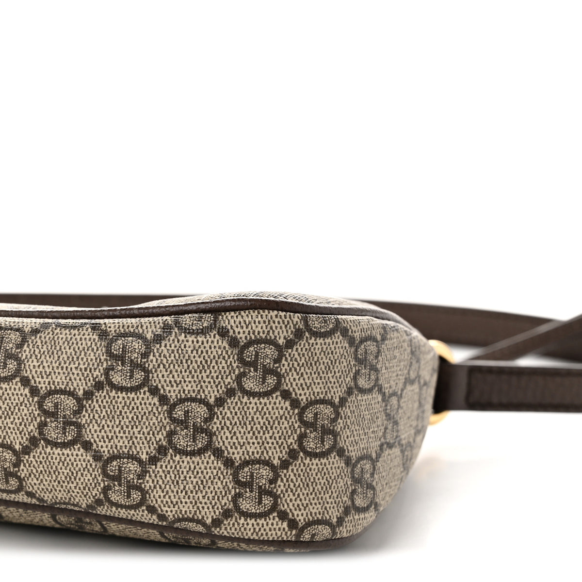 Gucci GG Supreme Monogram Textured Dollar Calfskin Small Ophidia Hobo Beige Ebony New Acero 10 of 10