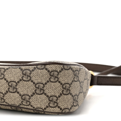 Gucci GG Supreme Monogram Textured Dollar Calfskin Small Ophidia Hobo Beige Ebony New Acero 10 of 10
