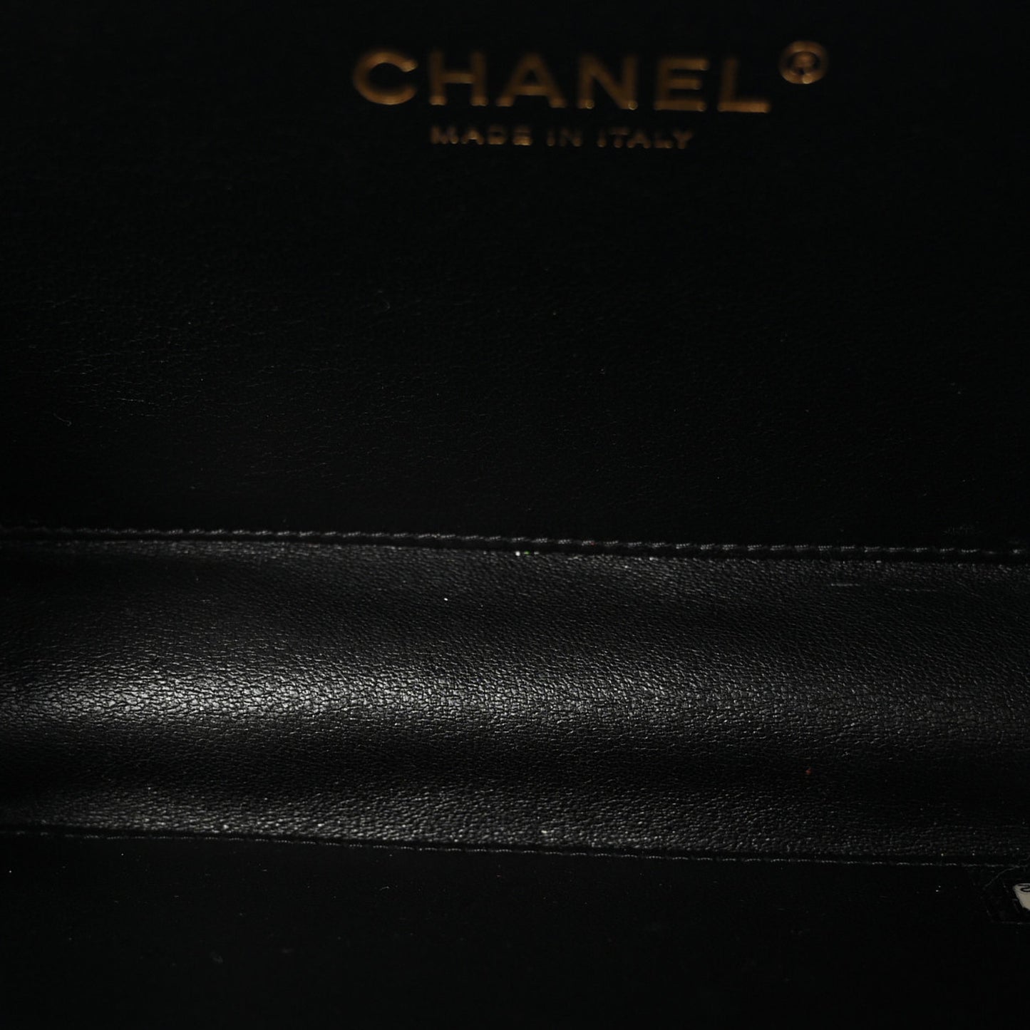 Plexiglass Crystal CC Minaudiere Clutch Black Copper