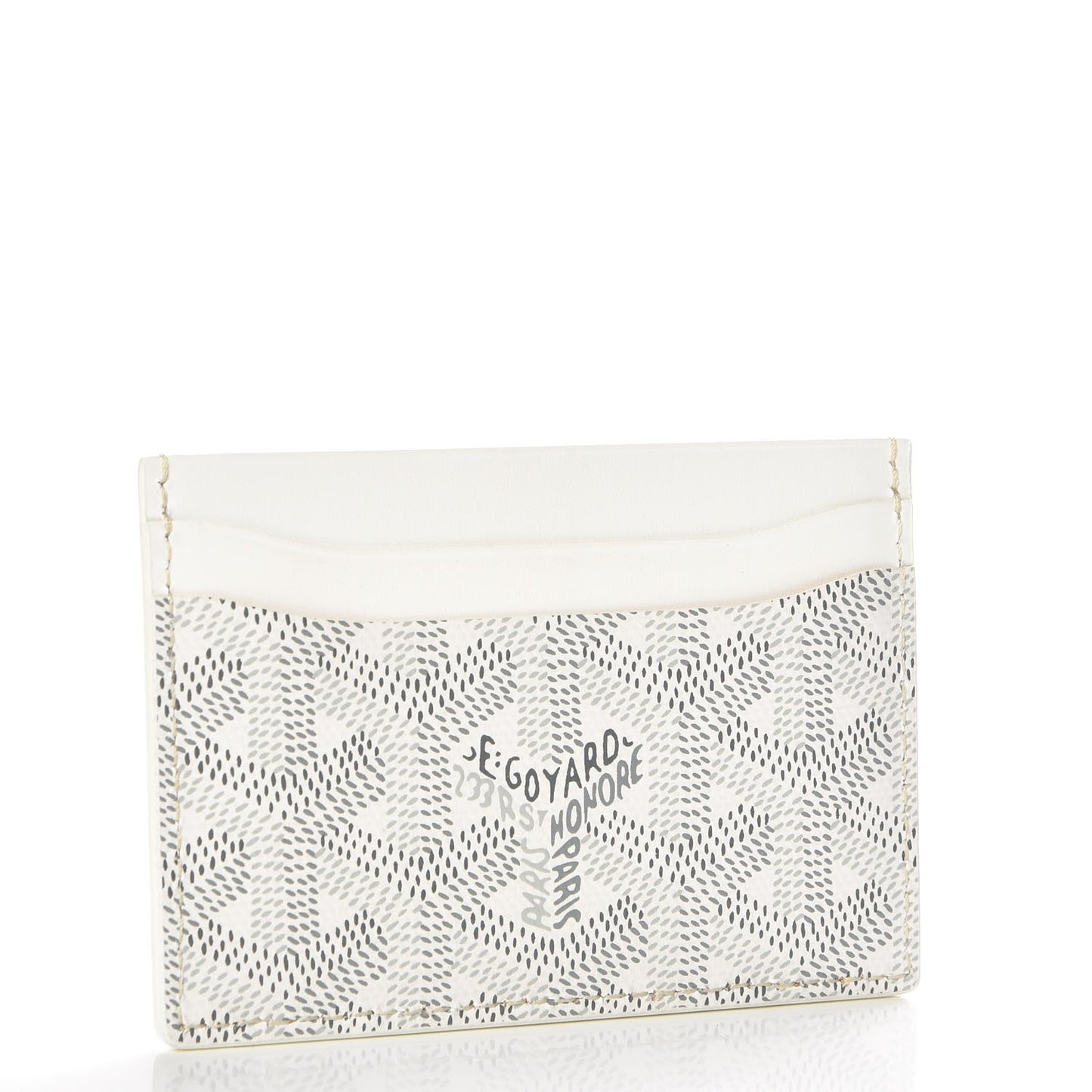 Goyardine Saint Sulpice Card Holder White