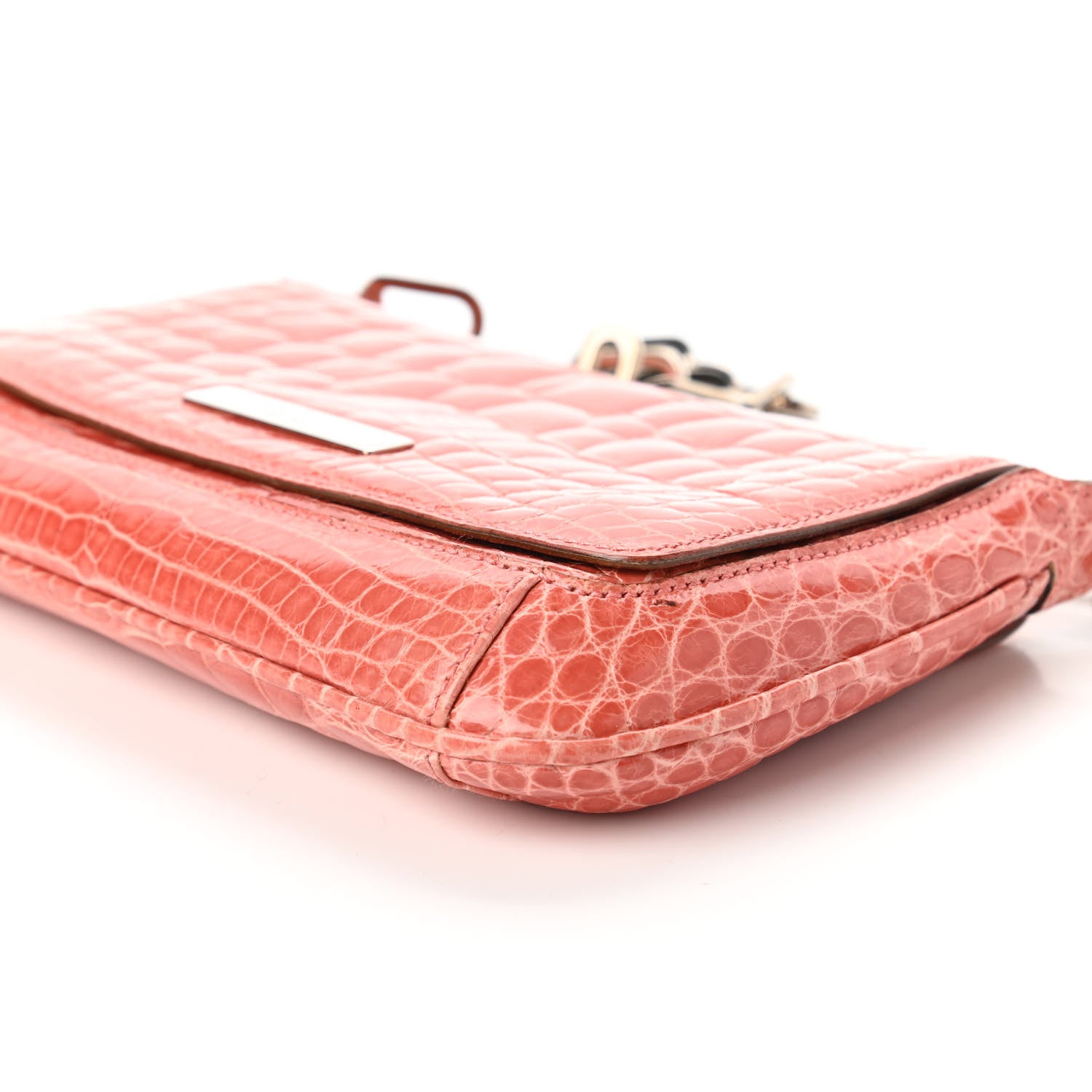 Gucci Alligator Shoulder Bag Pink 7 of 10