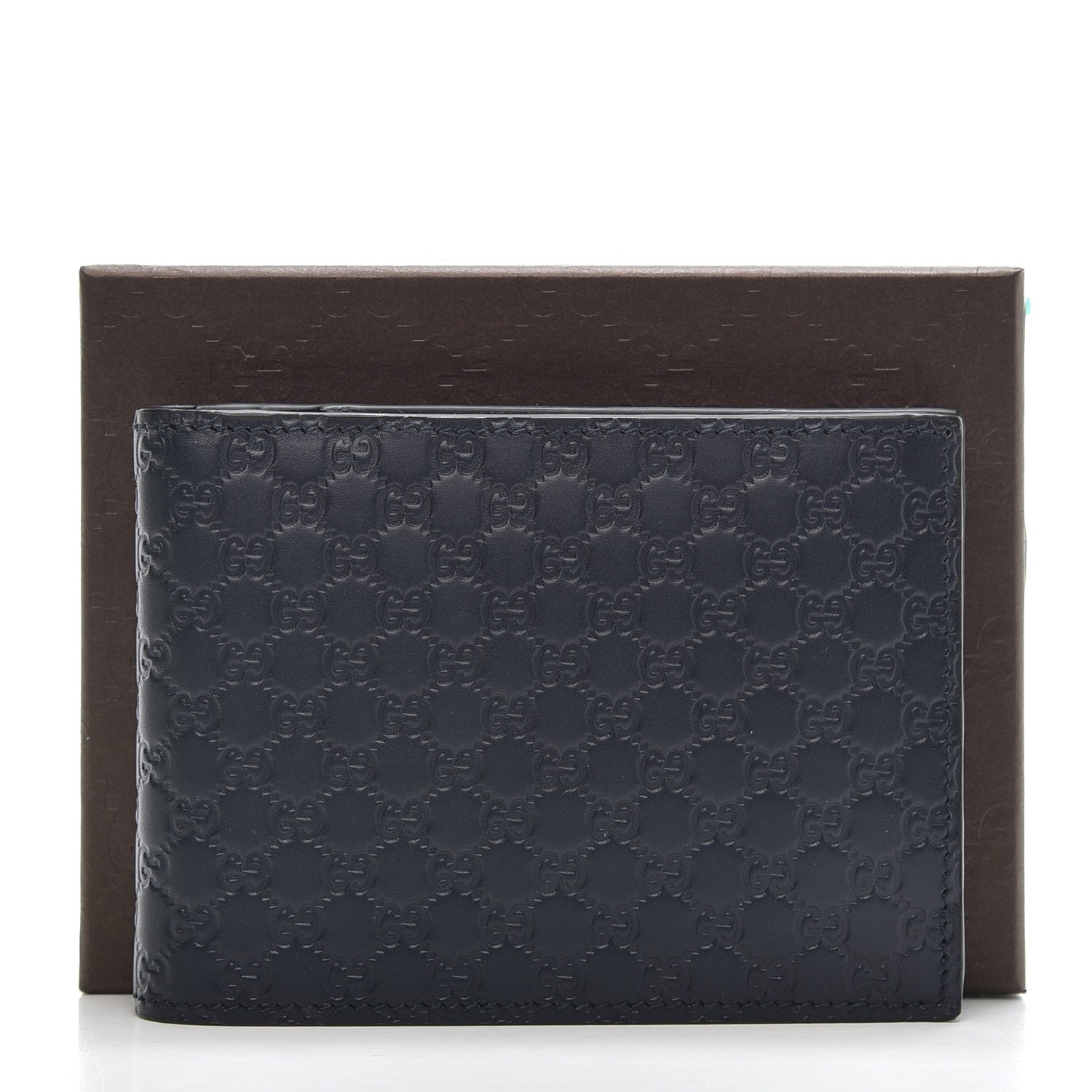 Gucci Microguccissima Bi-Fold Wallet Navy Blue 9 of 9
