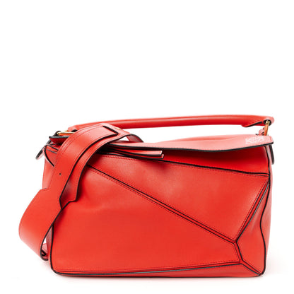 Loewe Calfskin Medium Puzzle Bag Scarlet 1 of 11