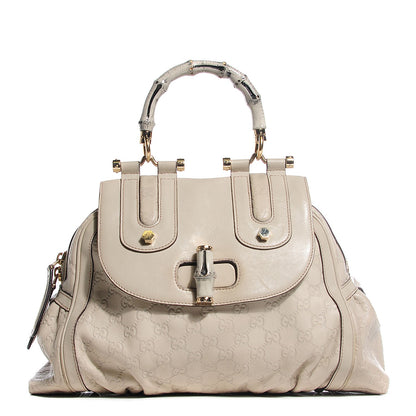 Gucci Guccissima Pop Bamboo Top Handle Tote Off White 1 of 8