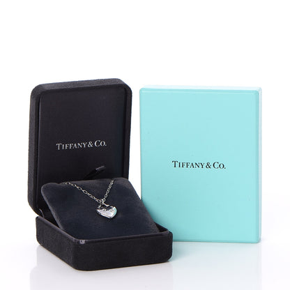 Tiffany 18K White Gold Diamond Etoile Small Heart Pendant Necklace 7 of 7