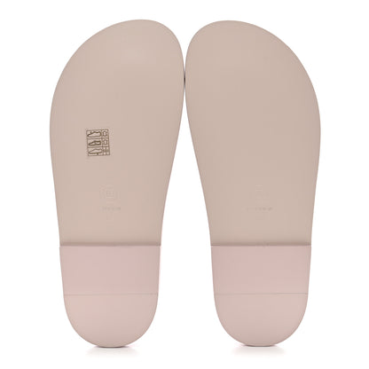 Chanel Shiny Calfskin Crystal Quilted Velcro Dad CC Slide Sandals 38 Light Pink 6 of 8