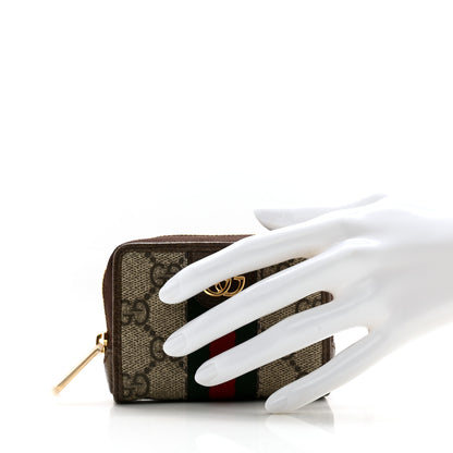 Gucci GG Supreme Monogram Web Ophidia Playing Card Case Beige New Acero 2 of 8