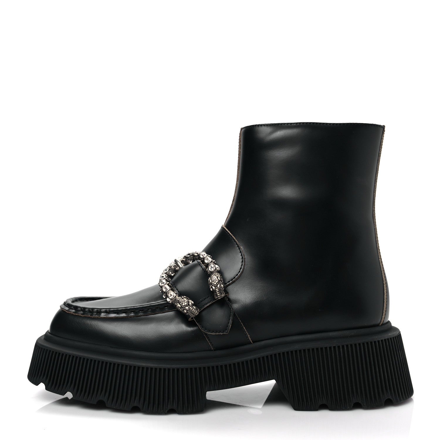 Gucci Cordovan Lux Dionysus Hunder Boots 38 Black 1 of 8