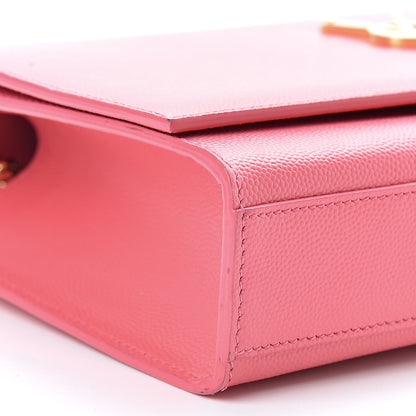 Saint Laurent Grain De Poudre Medium Classic Monogram Kate Satchel Rose Clair 9 of 10