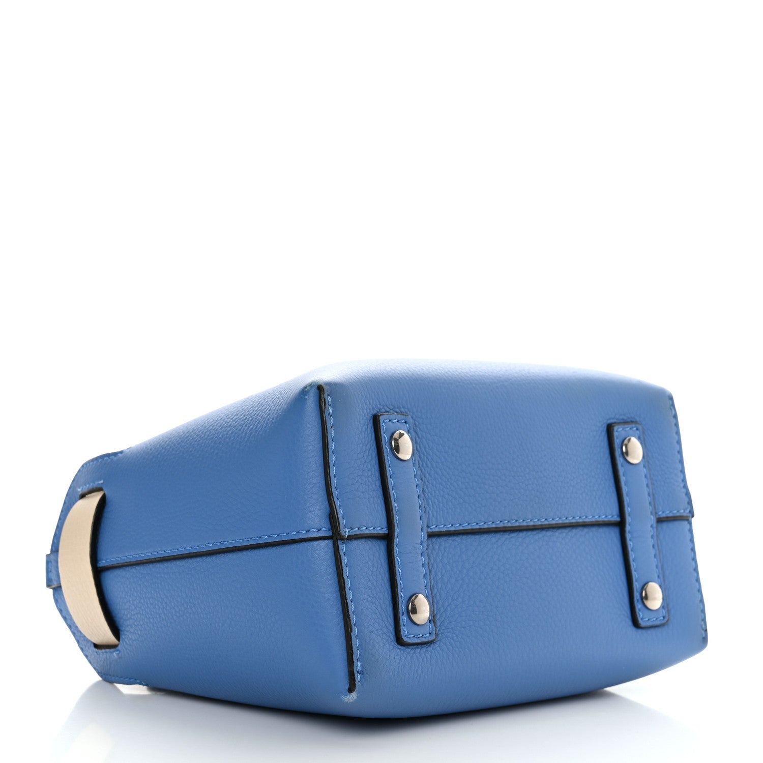 Burberry Grainy Calfskin Triple Stud Mini Belt Bag Blue White 4 of 16