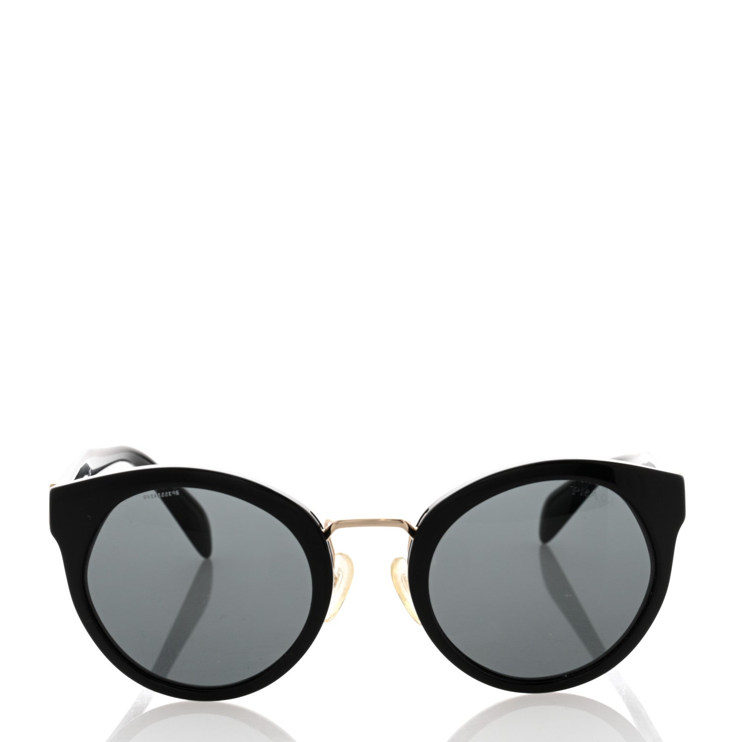 Prada Round Sunglasses SPR 05T Black 2 of 8
