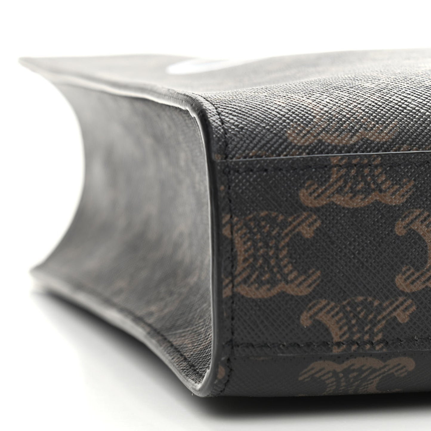 Triomphe Canvas Calfskin Mini Vertical Cabas Tan