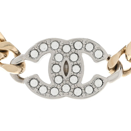 Chanel Crystal Chain CC Link Choker Gold Silver 4 of 6