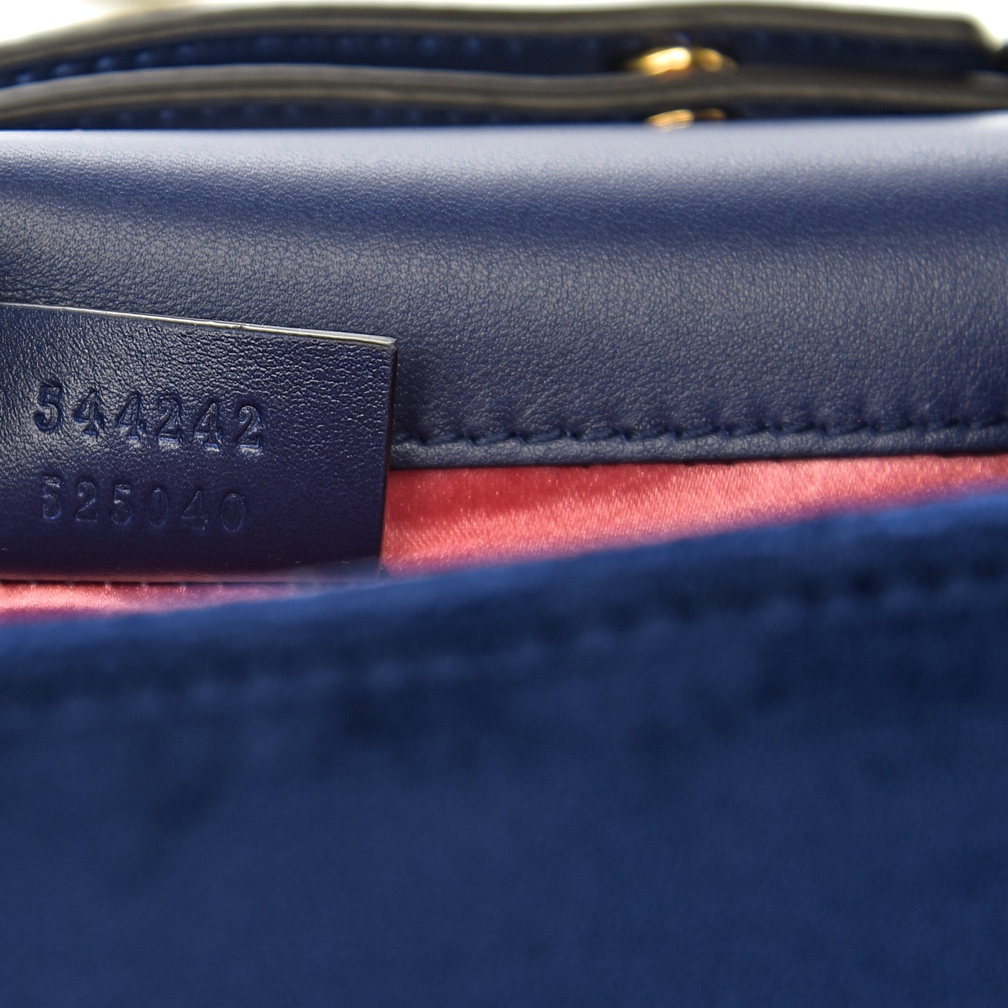 Velvet Crystal Square G Shoulder Bag Cobalt Blue