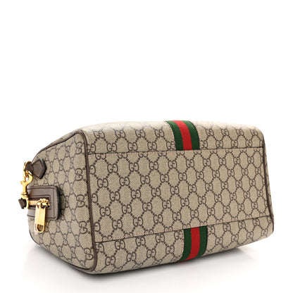 Gucci GG Supreme Monogram Web Medium Ophidia Top Handle Bag Beige Ebony 4 of 11