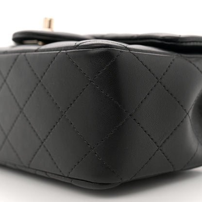 Chanel Lambskin Quilted Mini Rectangular Flap Black 10 of 10