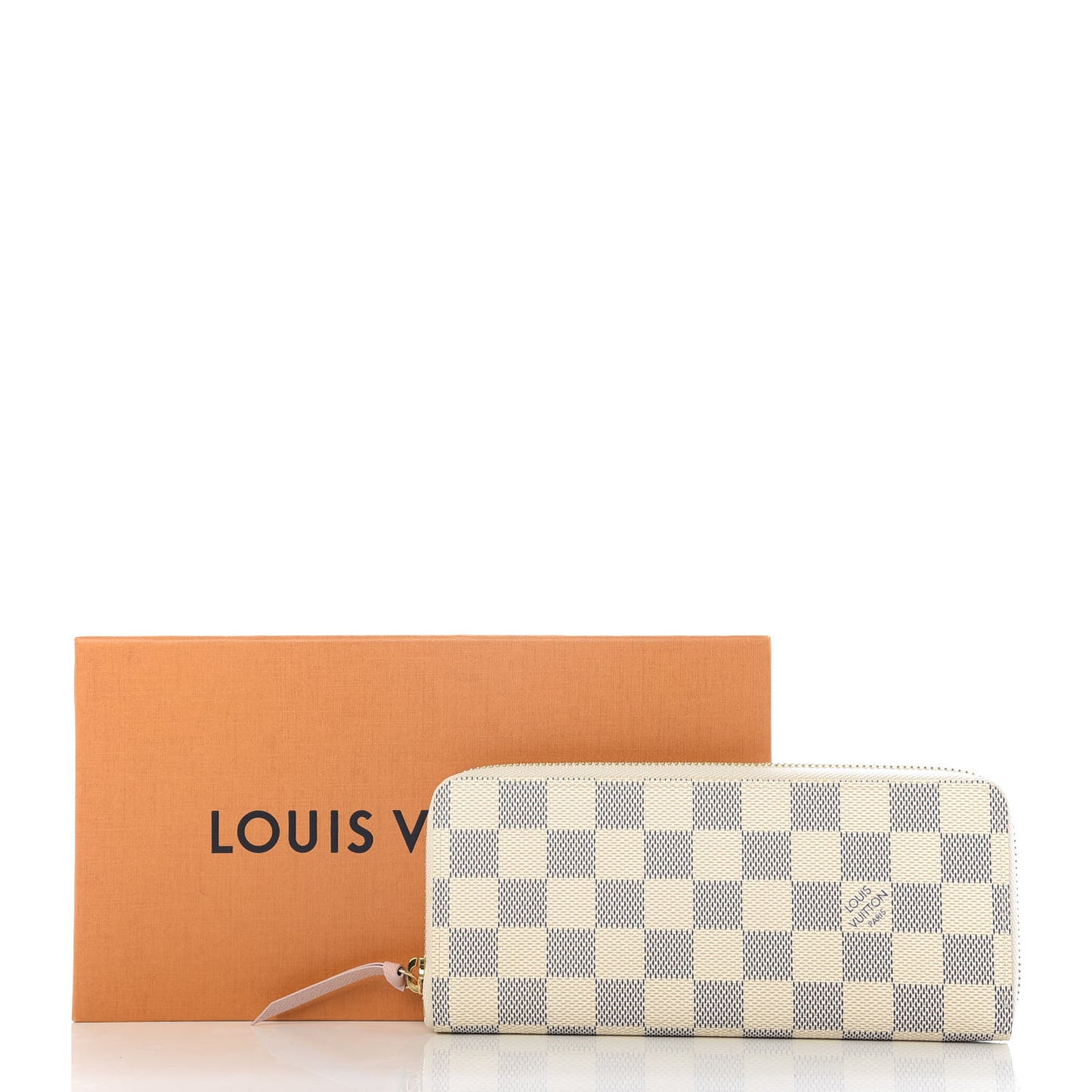 Damier Azur Clemence Wallet Rose Ballerine