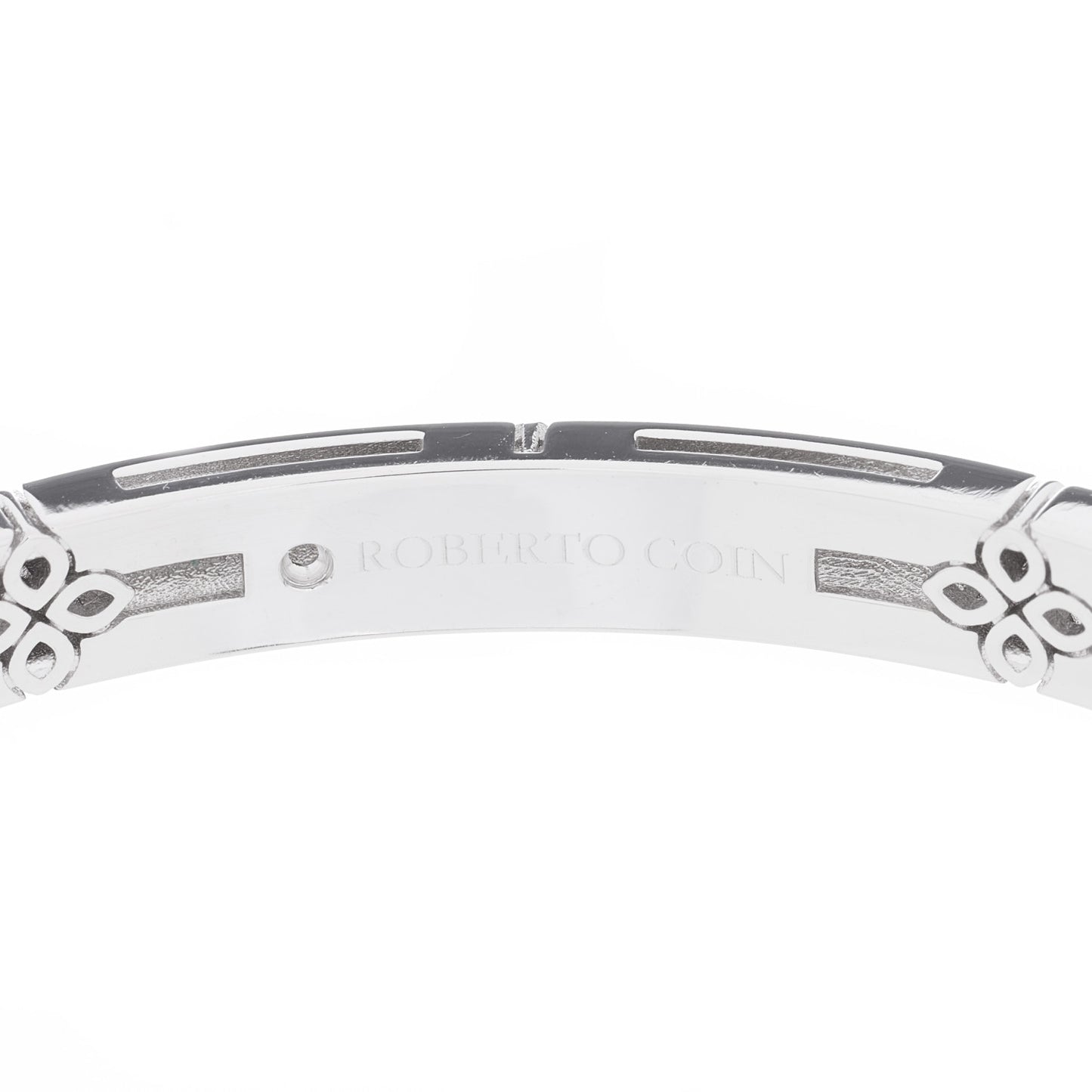 18K White Gold Diamond Medium Love in Verona Bangle Bracelet
