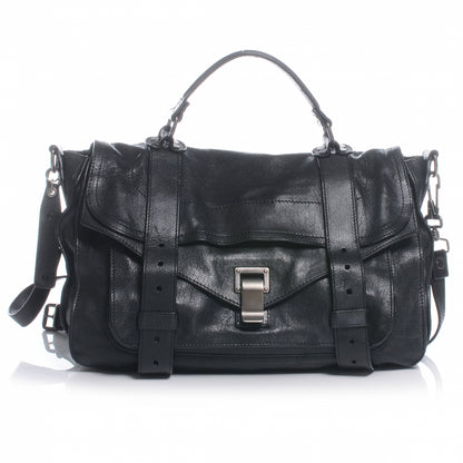 Proenza Schouler Lambskin PS1 Medium Satchel Black 1 of 8