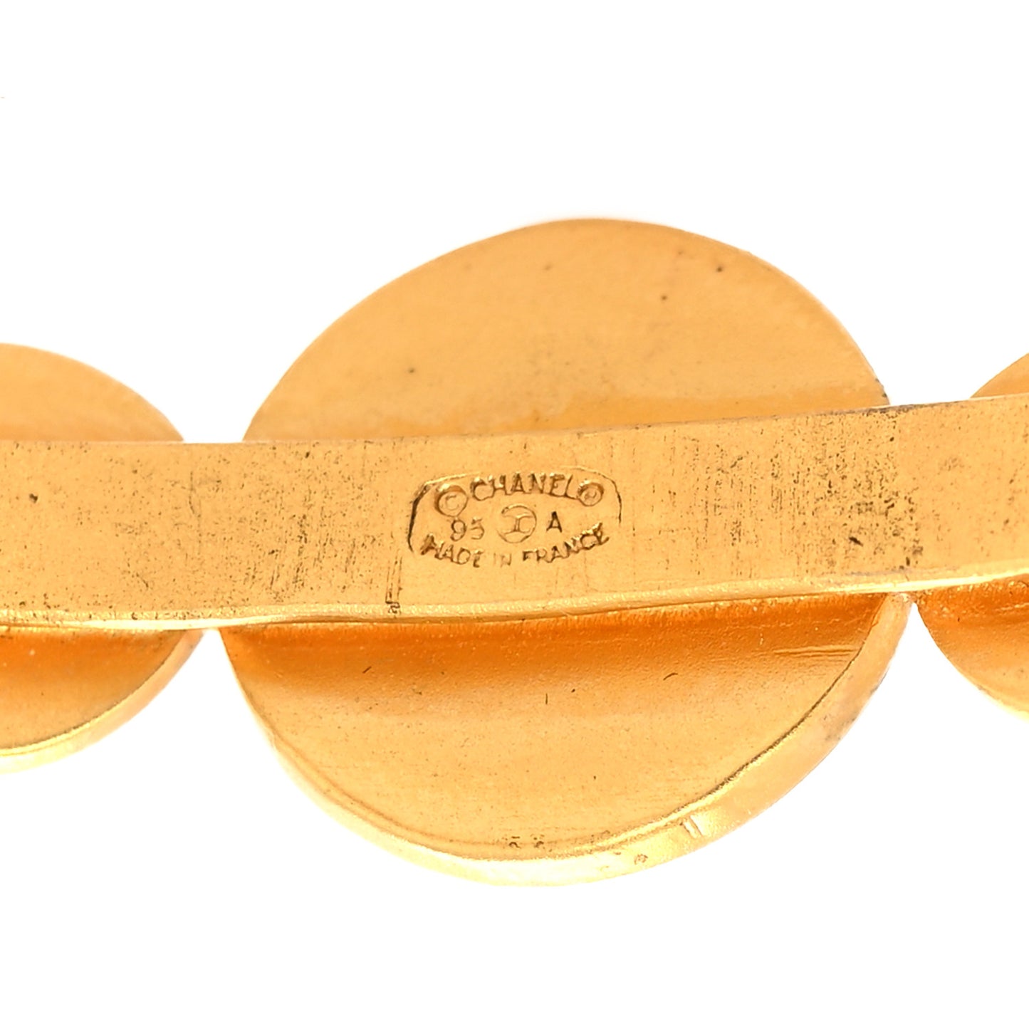 Metal Coin Cuff Bracelet Gold